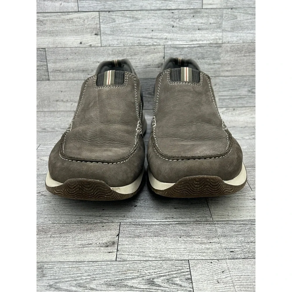 Clarks Collection Mens Grey Nubuck Slip On Loafers Size‎ 12 W Ultimate Comfort